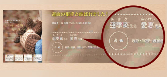 電話占い情報冊子（12年12月号）